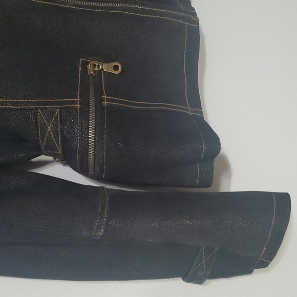 Leather Lloyd Elliot's country club jacket women's size small black zippered - Picture 5 of 16